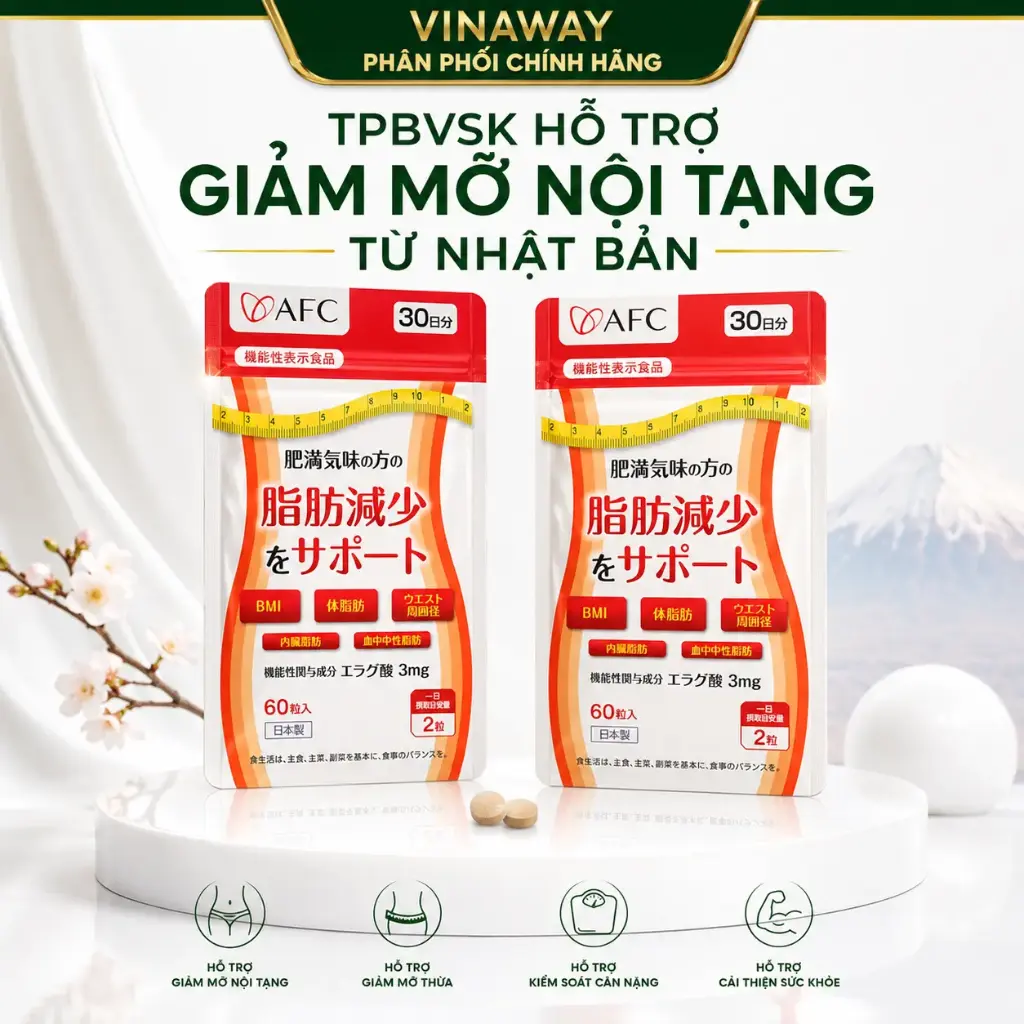 2 GÓI AFC ELLAGIC ACID NHẬT BẢN